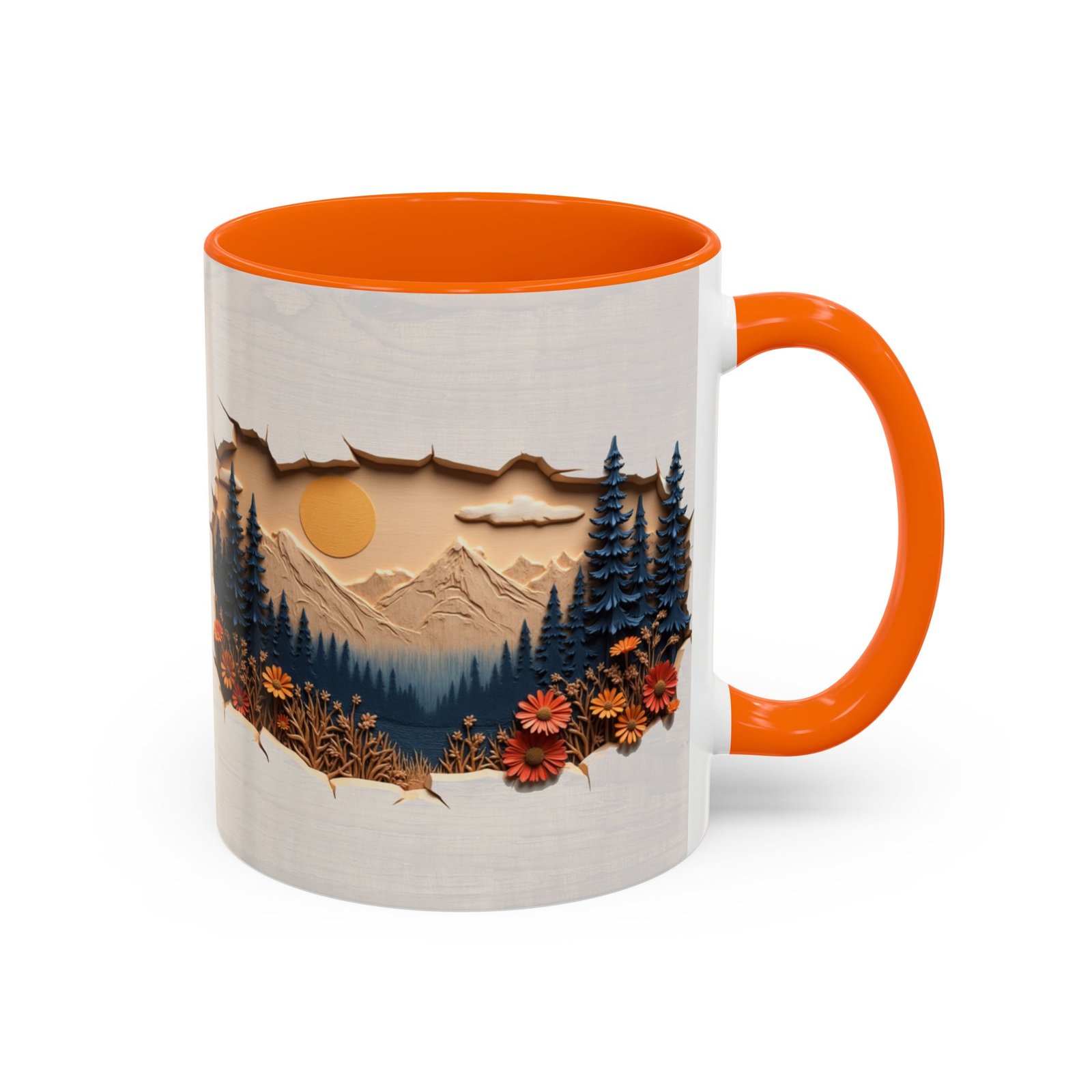 Rustic Wood Effect Mug with Mountain and Pine Tree Design | Wilderness Lover Tea Mug | Cabin Decor | Perfect Vacation Home Gift - Image 42