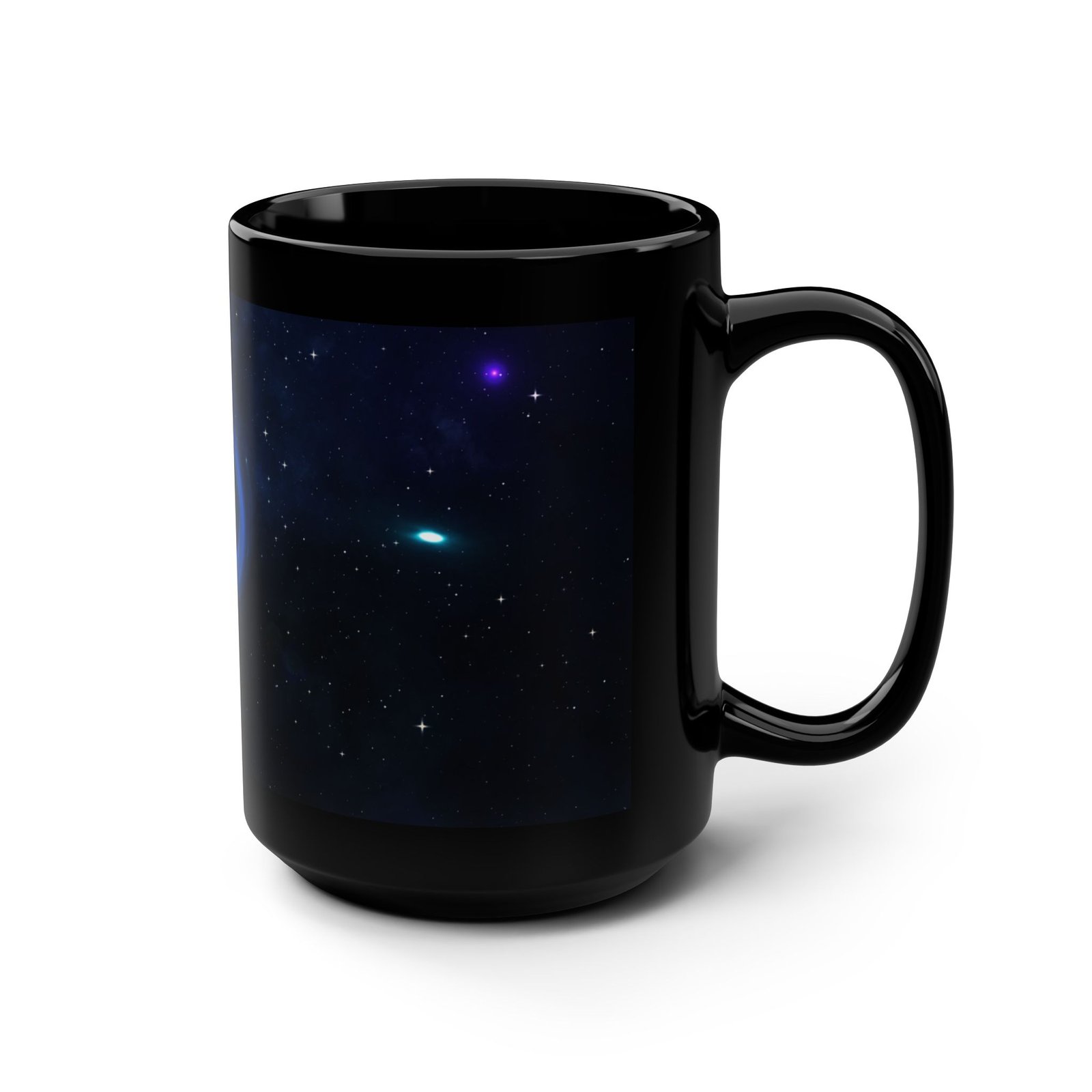Stellar Nebula Black Mug – 15oz Cosmic Galaxy Coffee Cup - Image 2