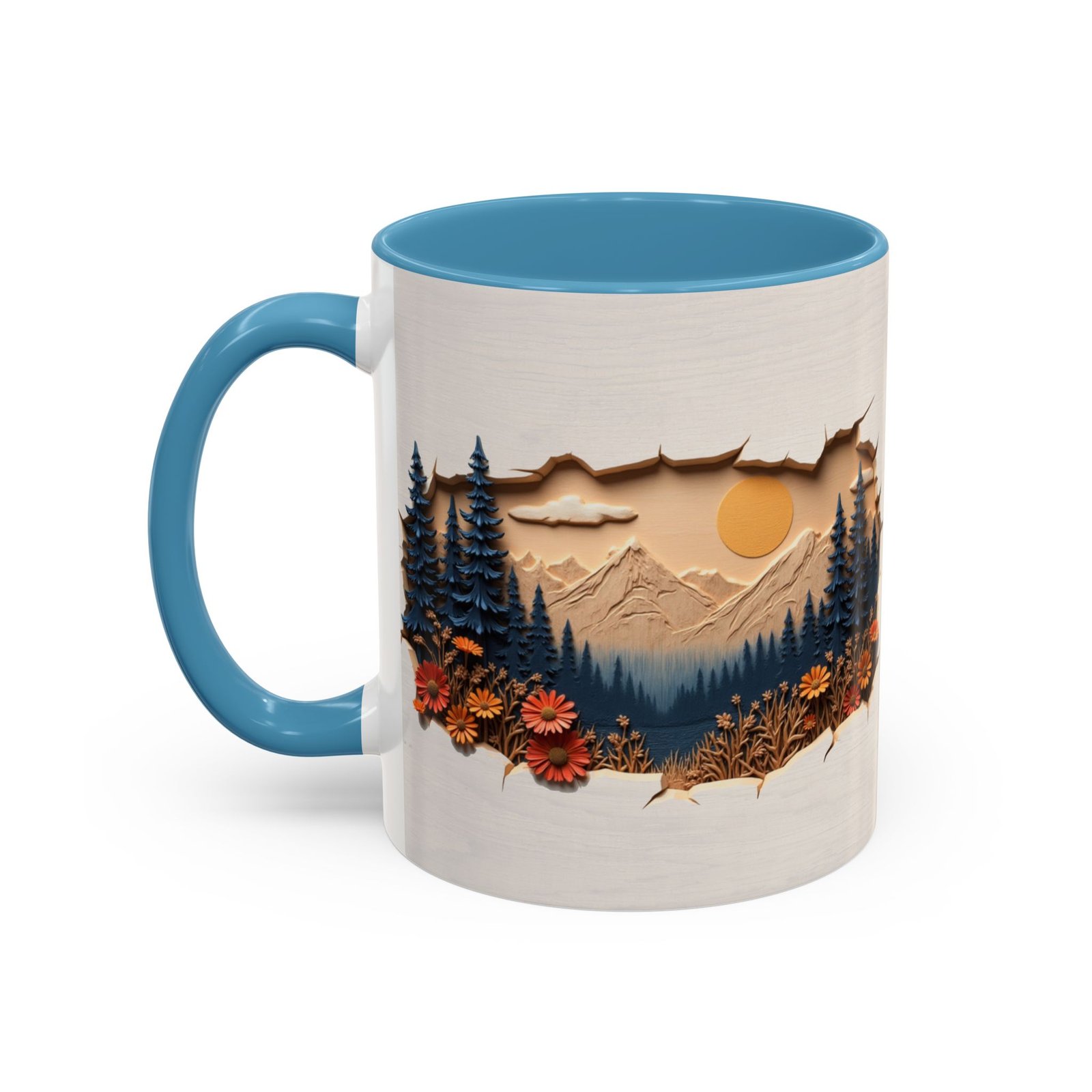 Rustic Wood Effect Mug with Mountain and Pine Tree Design | Wilderness Lover Tea Mug | Cabin Decor | Perfect Vacation Home Gift - Image 35