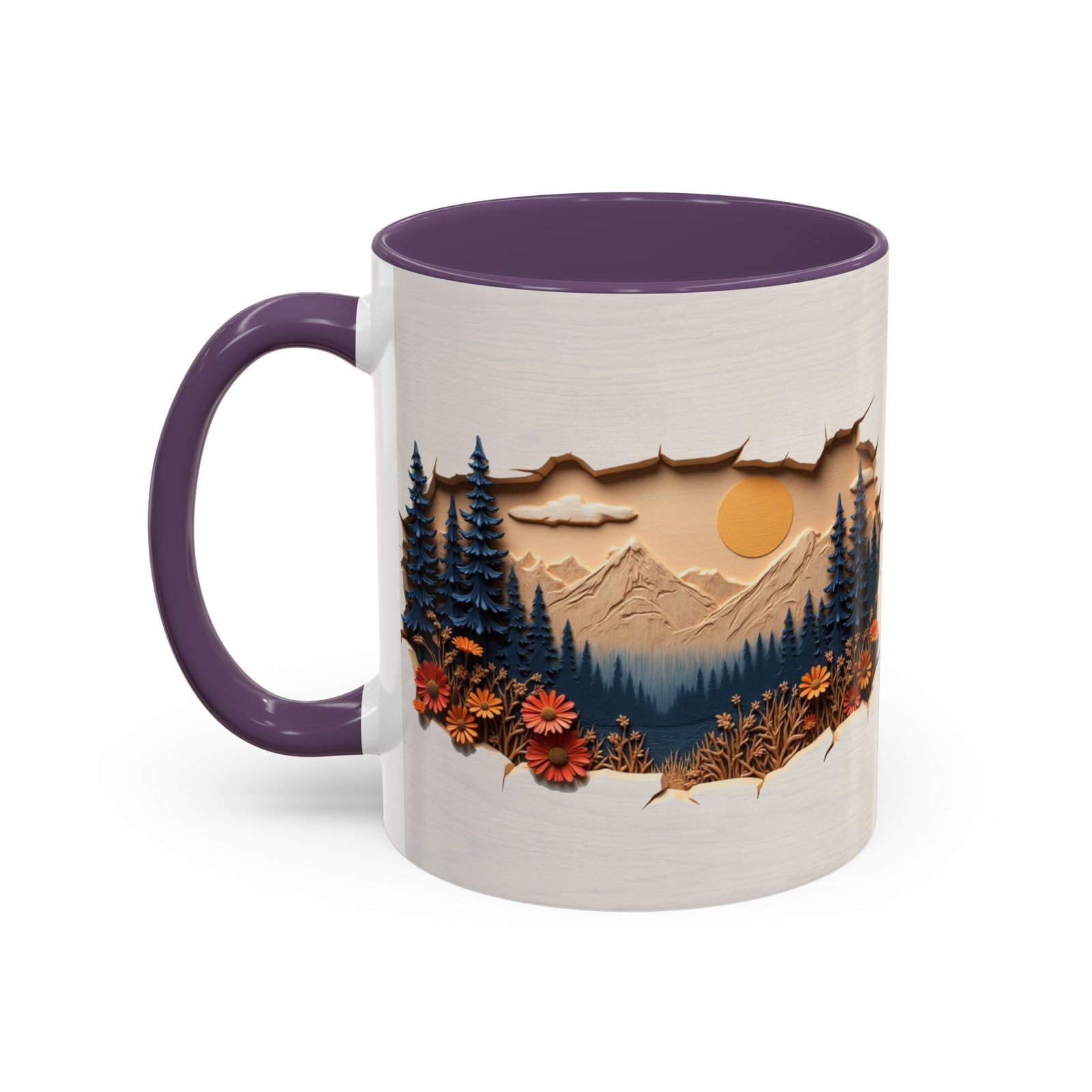 Rustic Wood Effect Mug with Mountain and Pine Tree Design | Wilderness Lover Tea Mug | Cabin Decor | Perfect Vacation Home Gift - Image 47