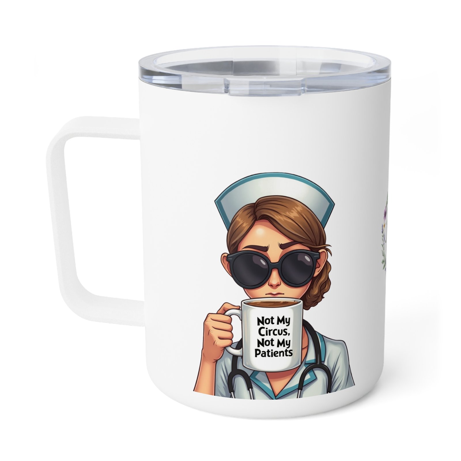 Nurse Insulated Coffee Mug, 10oz - Perfect Gift for Healthcare Workers, Personalized Nurses Appreciation, Coffee Lovers, Trendy Nurse Gifts, - Image 3