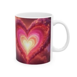 Cosmic Heart Ceramic Mug – Perfect for Love & Inspiration