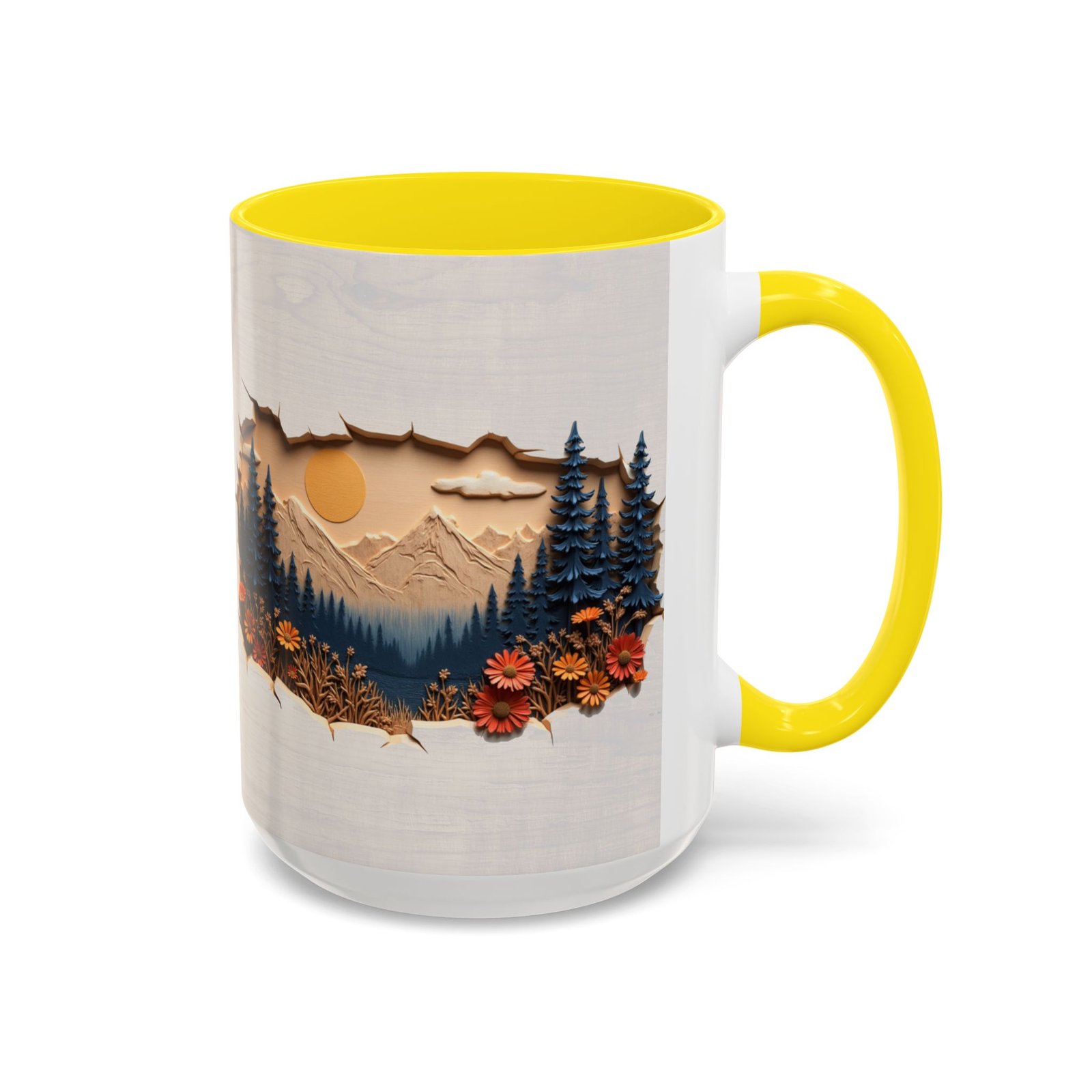 Rustic Wood Effect Mug with Mountain and Pine Tree Design | Wilderness Lover Tea Mug | Cabin Decor | Perfect Vacation Home Gift - Image 62