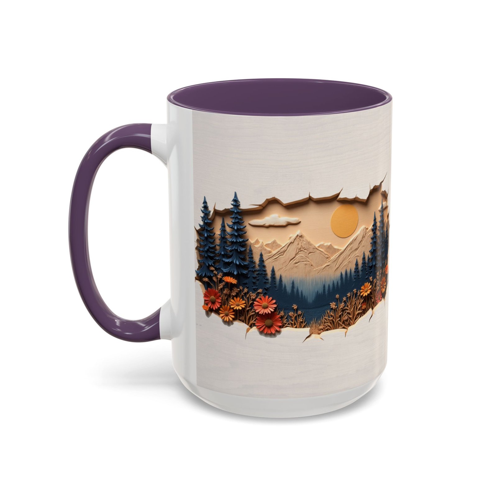 Rustic Wood Effect Mug with Mountain and Pine Tree Design | Wilderness Lover Tea Mug | Cabin Decor | Perfect Vacation Home Gift - Image 59