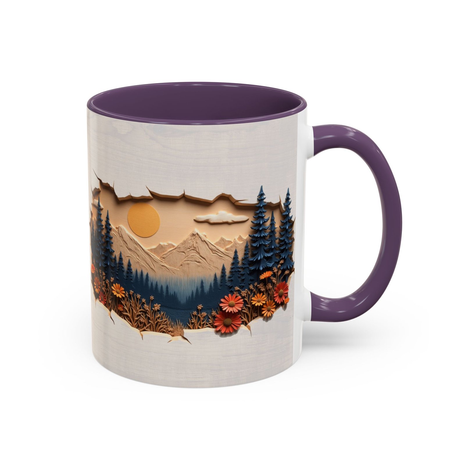 Rustic Wood Effect Mug with Mountain and Pine Tree Design | Wilderness Lover Tea Mug | Cabin Decor | Perfect Vacation Home Gift - Image 46