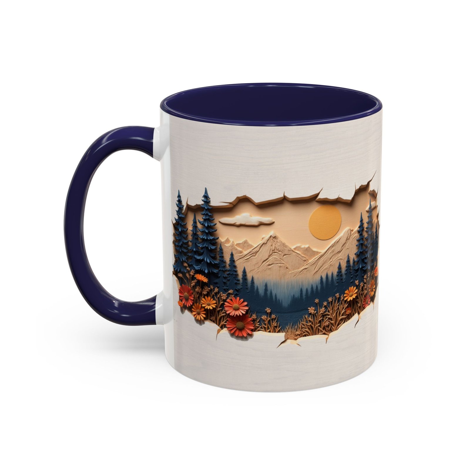 Rustic Wood Effect Mug with Mountain and Pine Tree Design | Wilderness Lover Tea Mug | Cabin Decor | Perfect Vacation Home Gift - Image 7