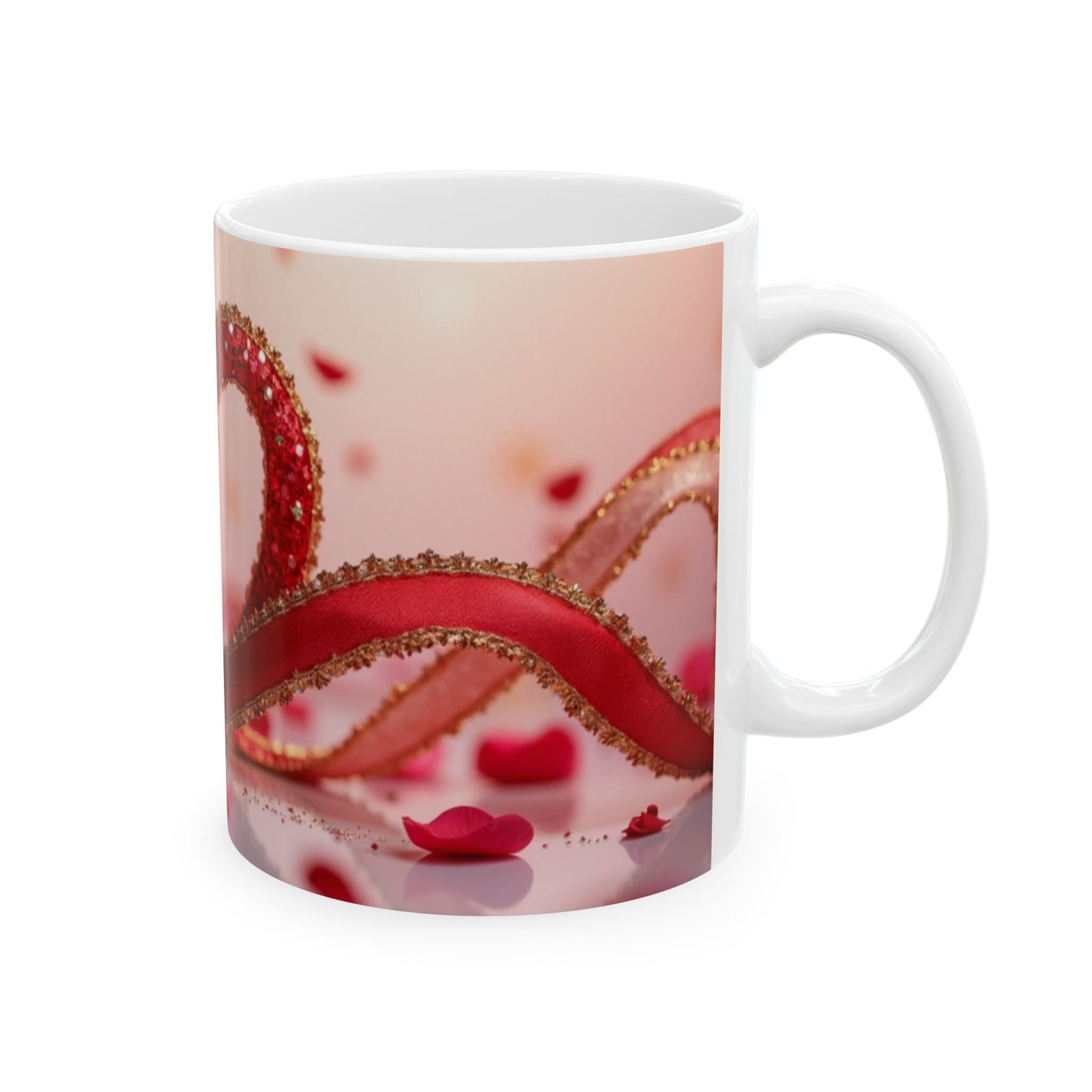 Heart-Shaped Glitter Ceramic Mug for Romantic Moments - Image 4