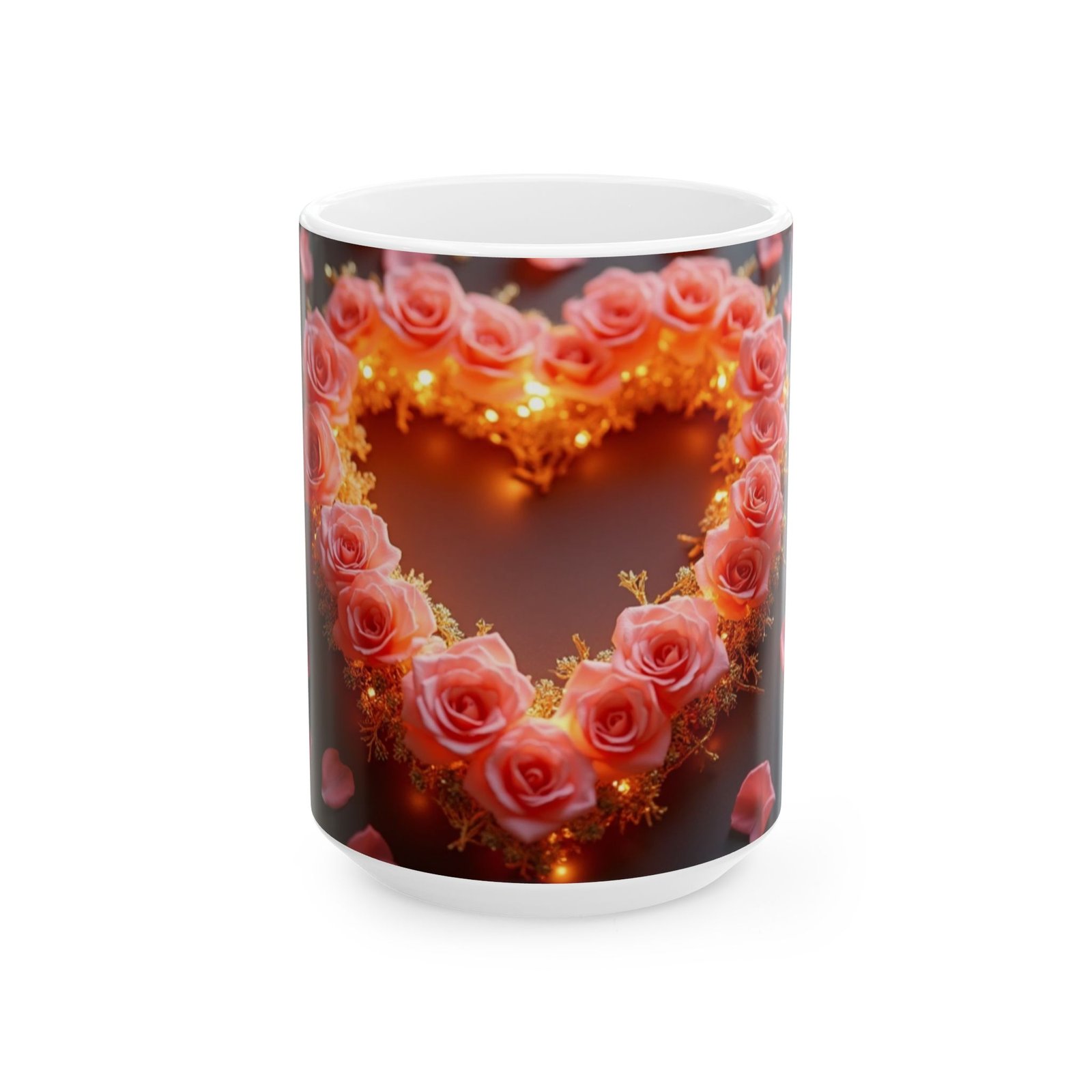 Romantic Heart Rose Ceramic Mug | Perfect for Love & Valentine's Day - Image 5
