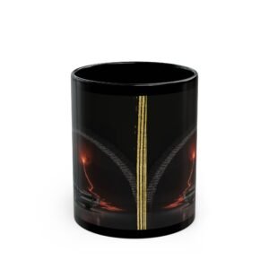 Volcanic Muscle Car Coffee Mug | Retro Car Art Mug with Lava Eruption | Unique Gift for Car Enthusiasts & Nature Lovers