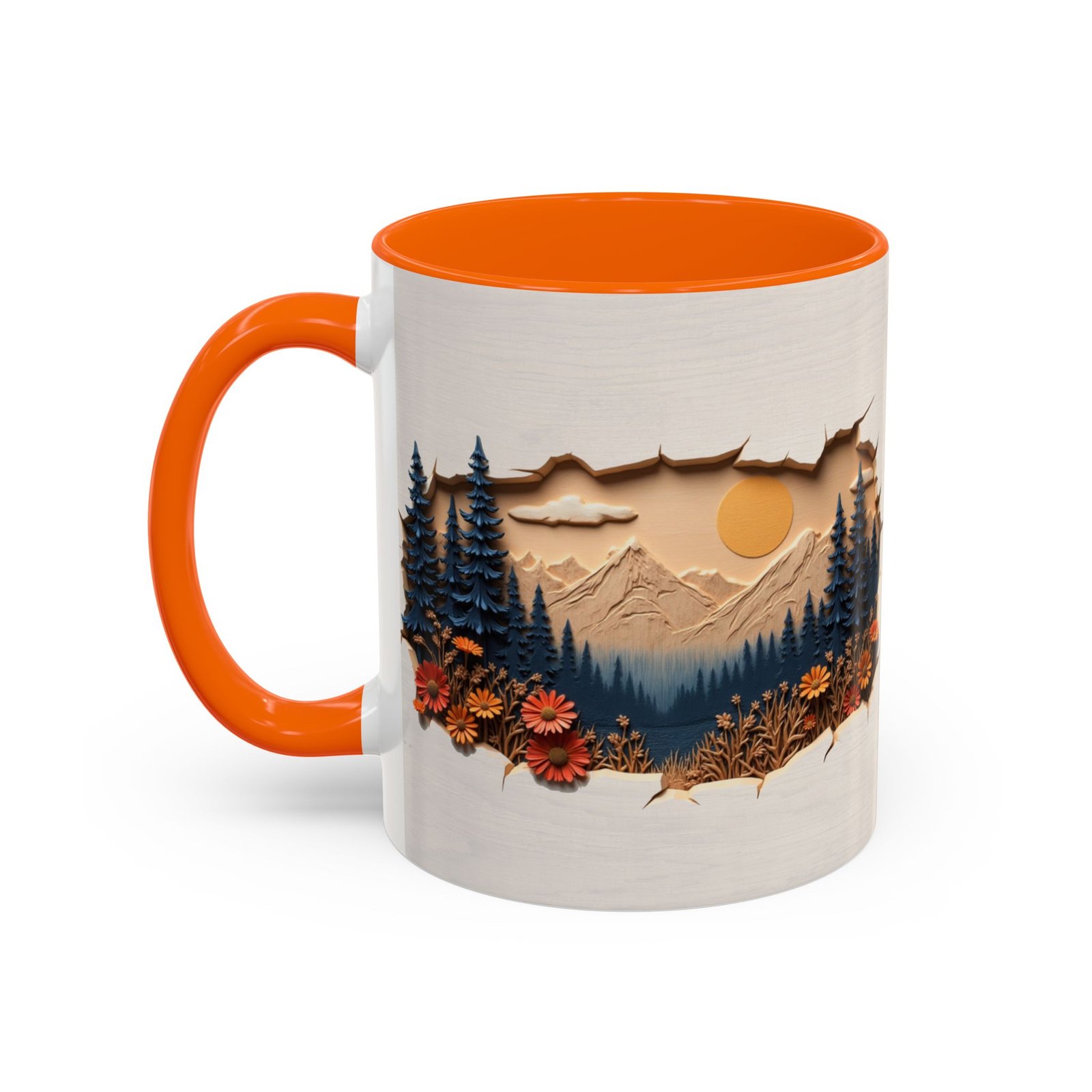 Rustic Wood Effect Mug with Mountain and Pine Tree Design | Wilderness Lover Tea Mug | Cabin Decor | Perfect Vacation Home Gift - Image 43