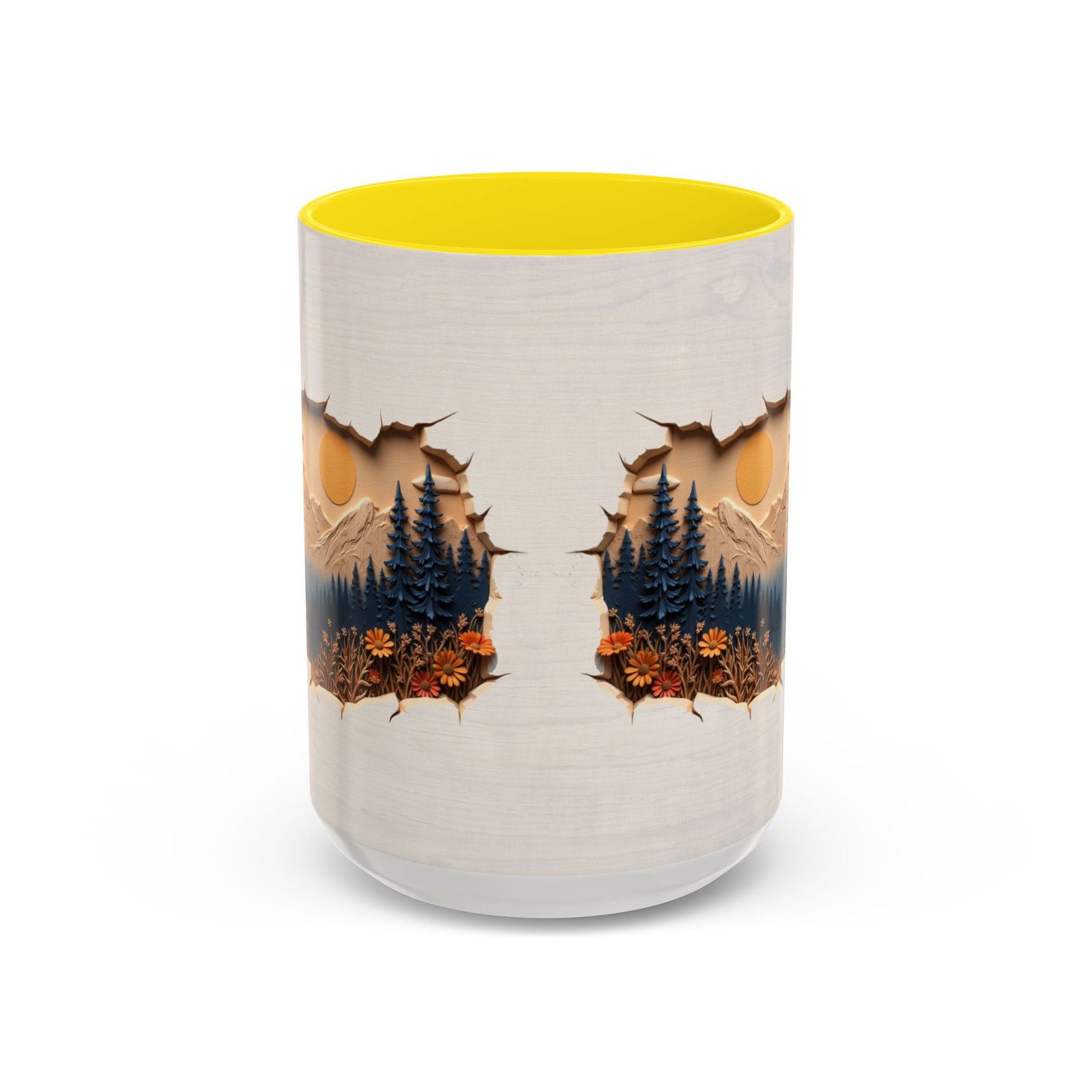 Rustic Wood Effect Mug with Mountain and Pine Tree Design | Wilderness Lover Tea Mug | Cabin Decor | Perfect Vacation Home Gift - Image 61